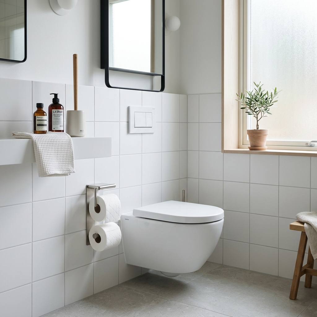 Clean minimalist bathroom